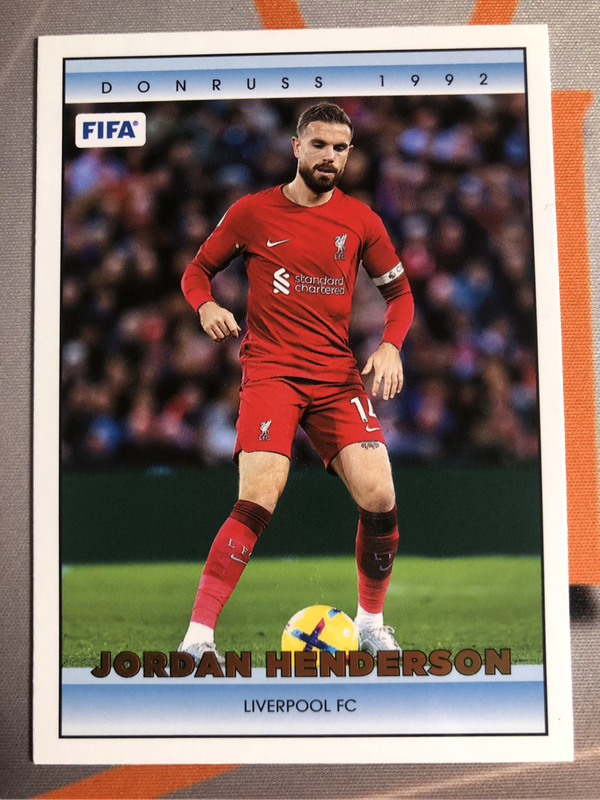 Jordan Henderson Donruss 2022 Soccer trading card