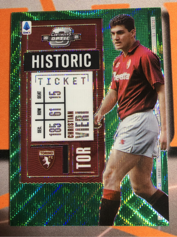 Tor Vieri HISTORIC ticket Very RARE Soccer trading card