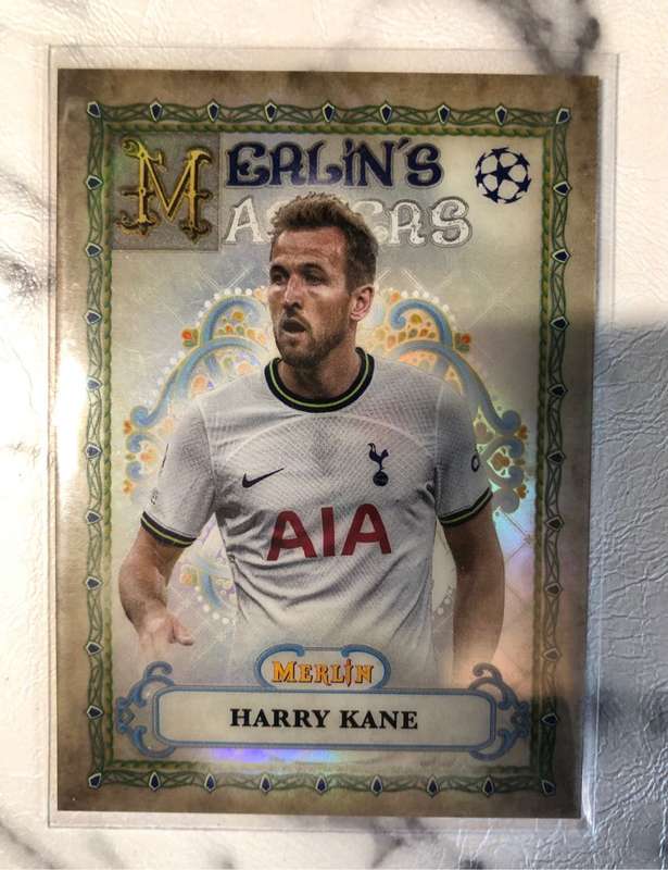 Harry Kane 2023 RARE REFRACTOR Topps Merlin soccer trading card