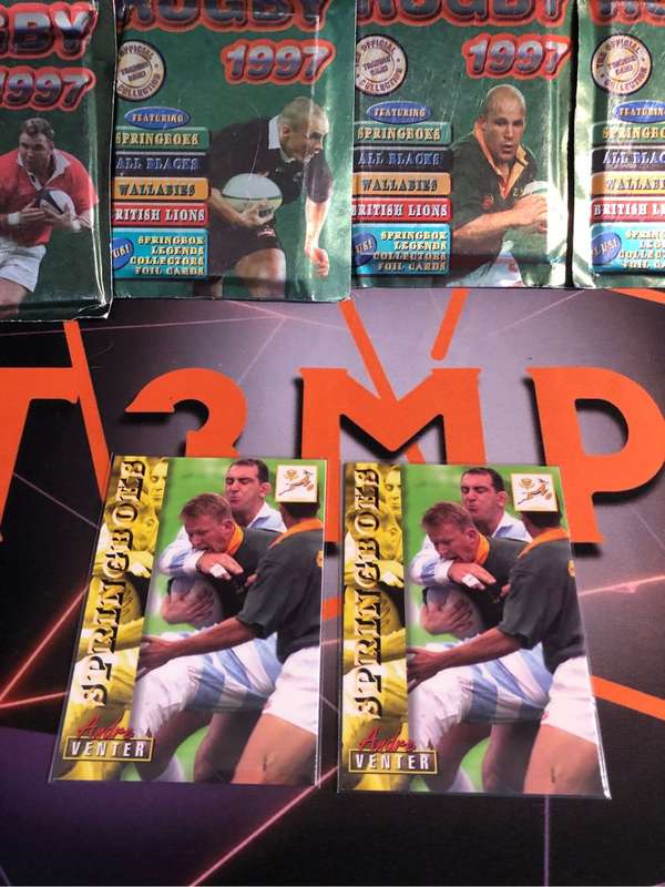 Andre Venter RARE Springbok 1997 Rugby trading card