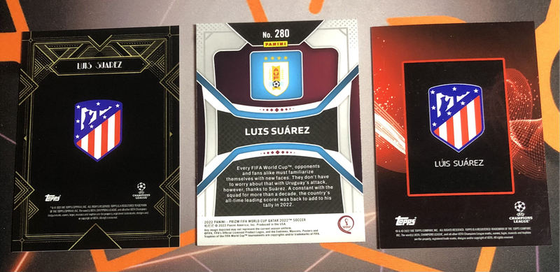Luis Suarez RARE Bundle of 3 soccer trading cards