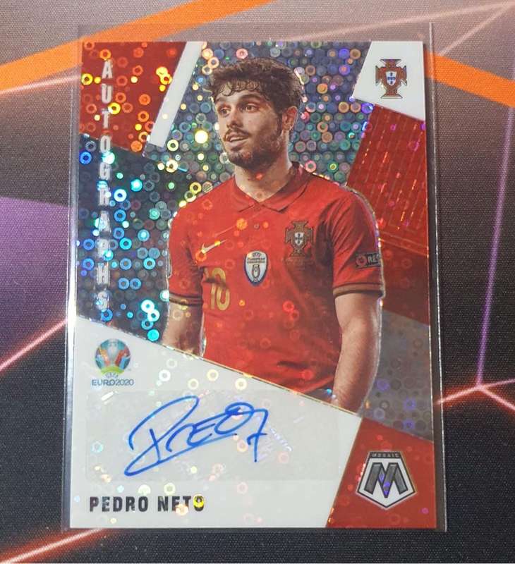 Pedro Neto AUTOGRAPH H2 Mosaic Euros 2020 soccer trading card