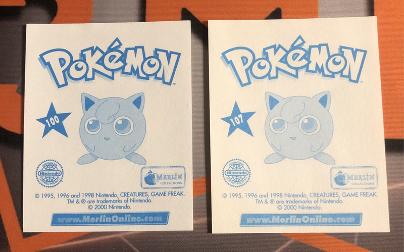 Pokémon Snorlax & Evie Bundle of RARE 2 Vintage 2000s Topps stickers (Near Mint condition) 