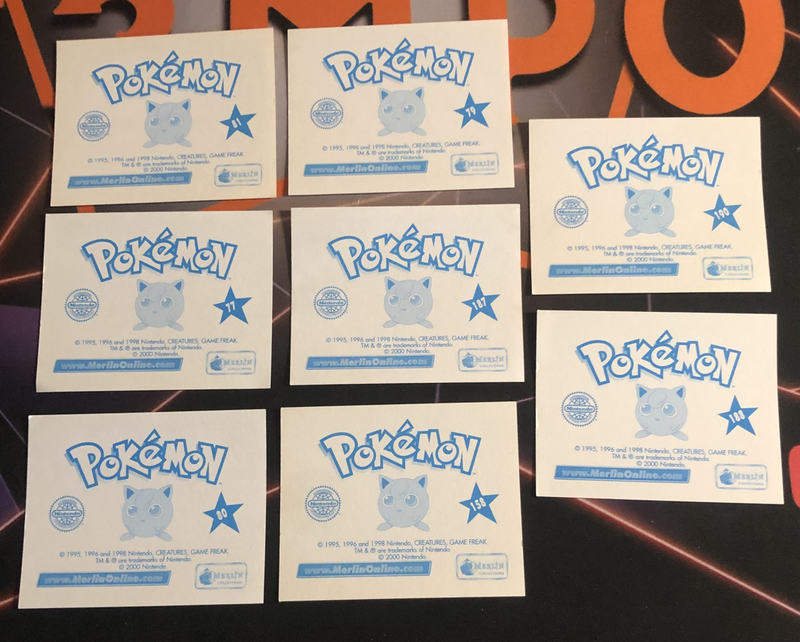 Charmander BUNDLE of 8 RARE Pokemon Topps Merlin sticker  Unstuck Near mint condition