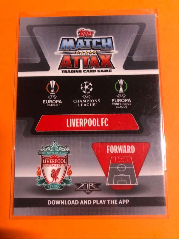 Sadio Mane NUMBERED out of 500 Topps Match Attax Soccer trading card
