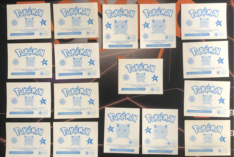 Pokémon OG Bundle of RARE 17 Vintage 2000s Topps stickers (Near Mint condition) 