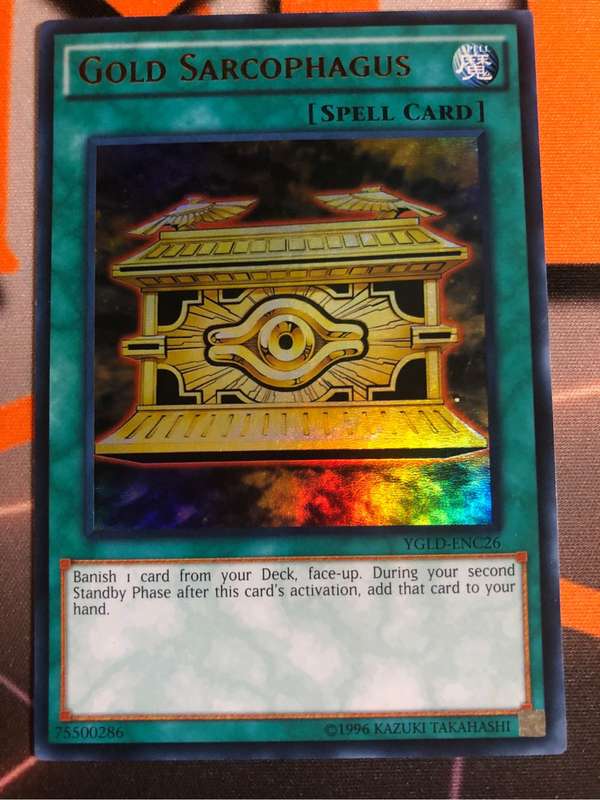 Good Sarcophagus YGLD-ENC26 YuGiOh trading card