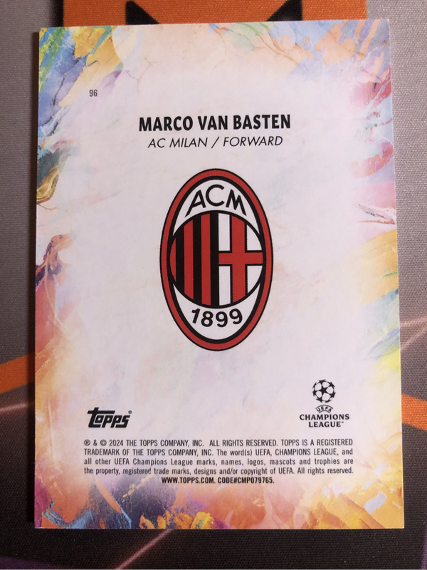 Marco Van Basten Topps INCEPTION Soccer trading card