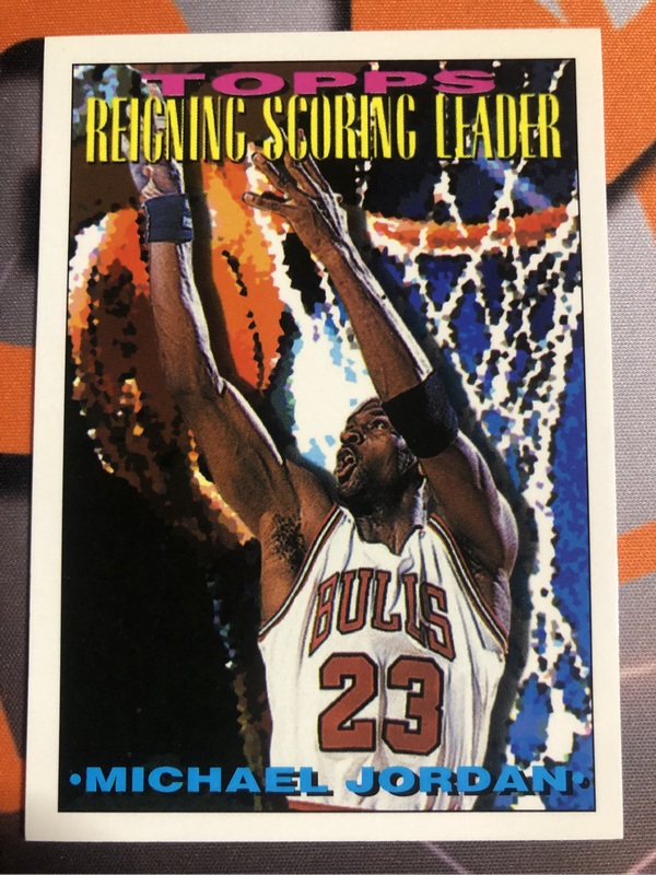 Michael Jordan Fleer 1993 NBA VINTAGE Scoring leader basketball trading card