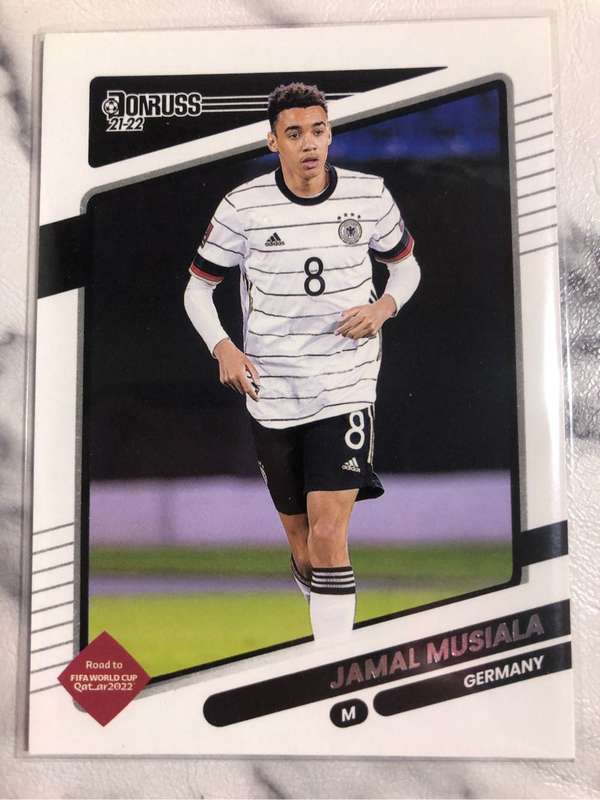 Jamal Musiala Donruss 2021 Road to Qatar Soccer trading card