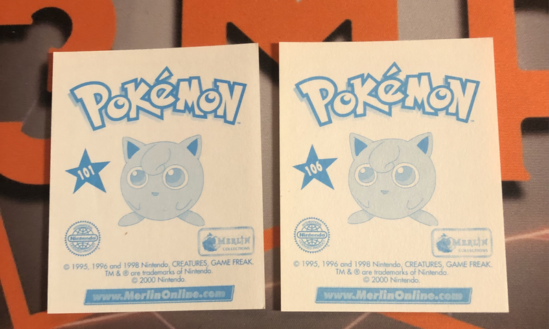 Mew & Mewtwo Rare BUNDLE of 2 Pokemon Topps Merlin stickers  Unstuck Near mint condition