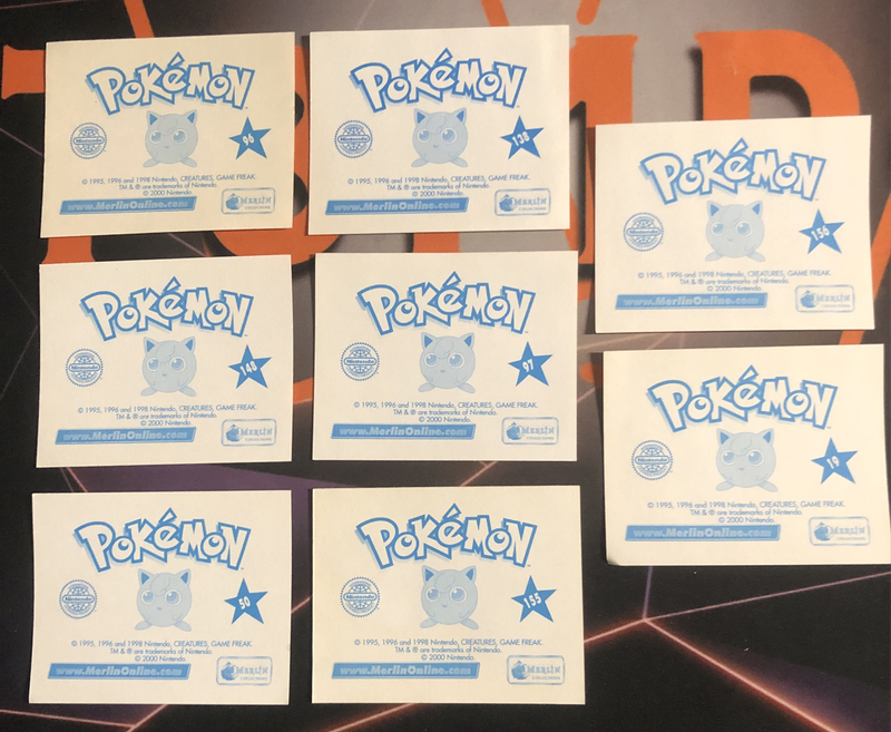Pokémon TEAM ROCKET  Bundle of RARE 8 Vintage 2000s Topps stickers (Near Mint condition) 