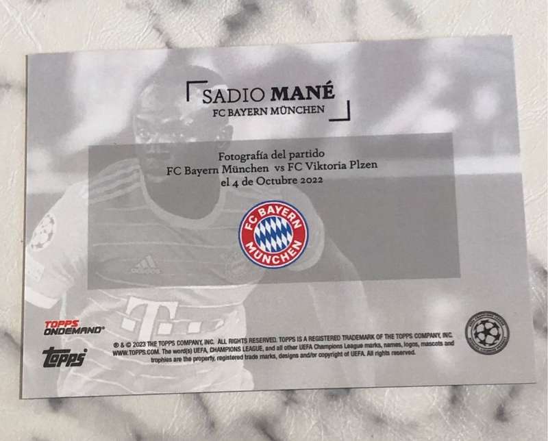 Sadio Mane Topps Simplicidad 2023 Soccer trading card