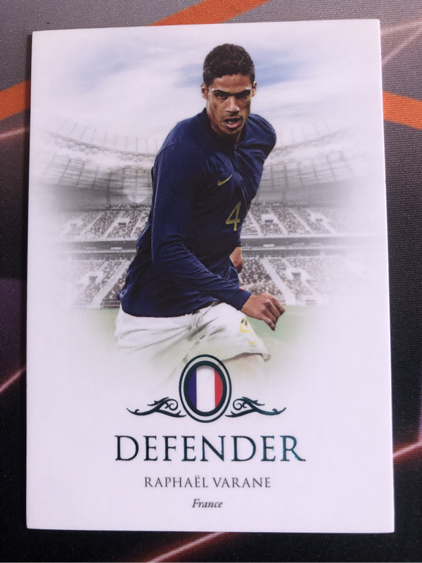 Raphael Varane NUMBERED out of 42 Futera Soccer trading card