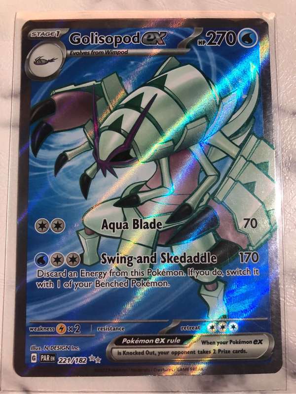 Golisopod 2x card bundle including Golisopod EX SV04 Ultra RARE Pokémon trading cards