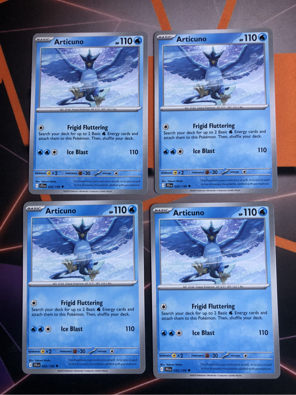 Articuno COMMON Journey Together Pokémon trading card 