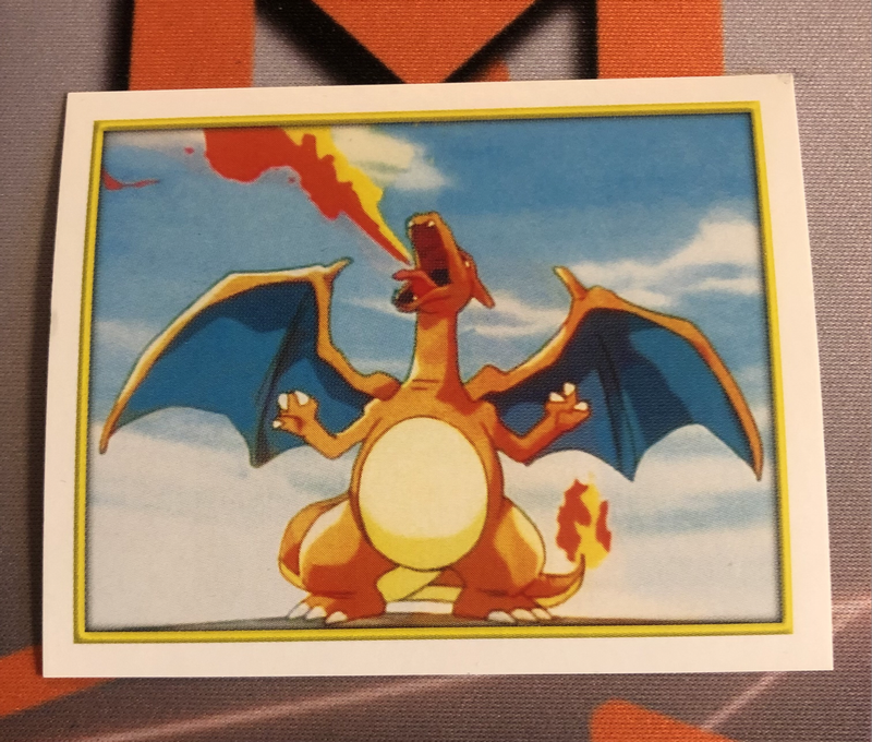 Charizard Pokemon Topps Merlin sticker  Unstuck Near mint condition