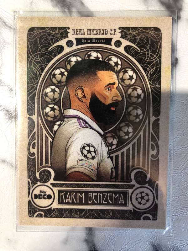 Karin Benzema ARTISTRY Topps Deco 2022 RARE soccer trading card