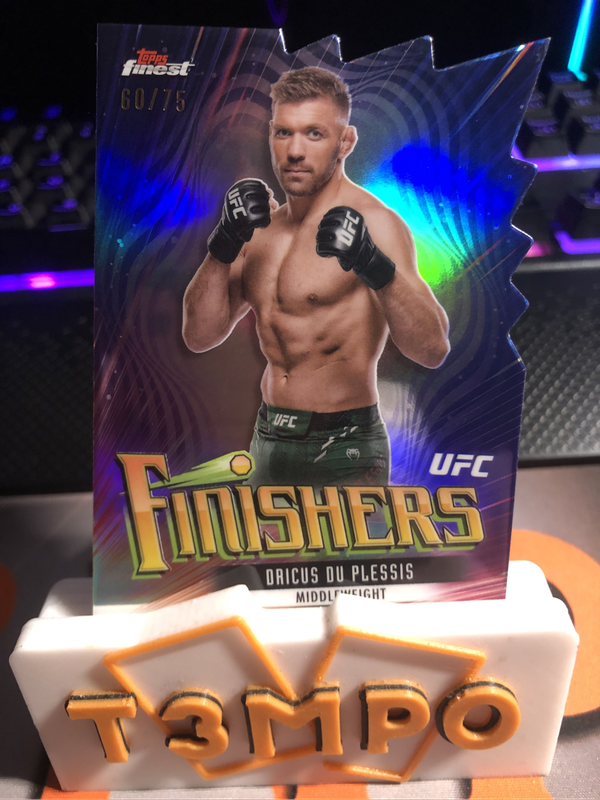 Dricus Du Plesis FINISHERS Numbered out of 75 RARE Die Cut Topps 2024 UFC trading card