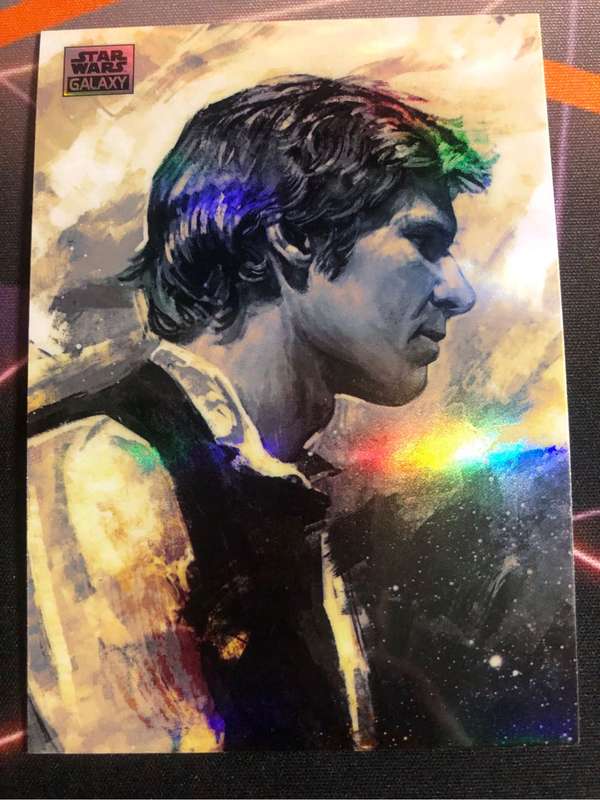 Han Solo RARE REFRACTOR Topps Star Wars Galaxy trading card