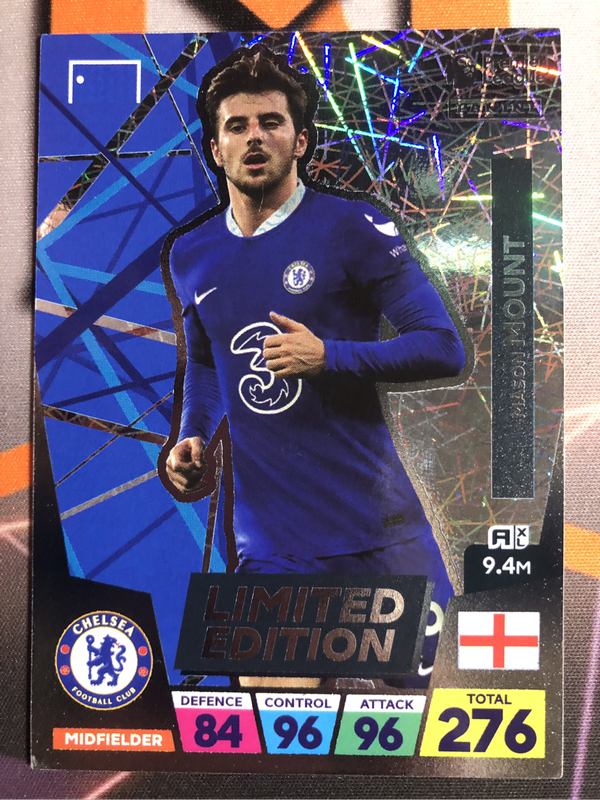 Mason mount XL Adrenalyne LIMITED EDITION 2022 Soccer trading cards