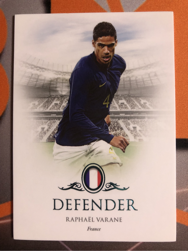 Raphael Varane Numbered out of 42 High-end FUTERA 2023 soccer trading card
