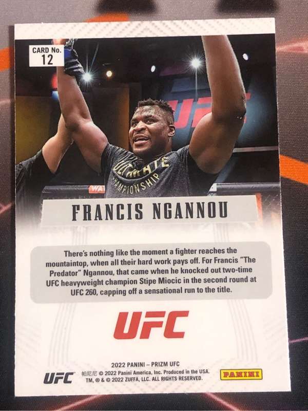 Francis Ngannou BUNDLE of 2 UFC trading cards