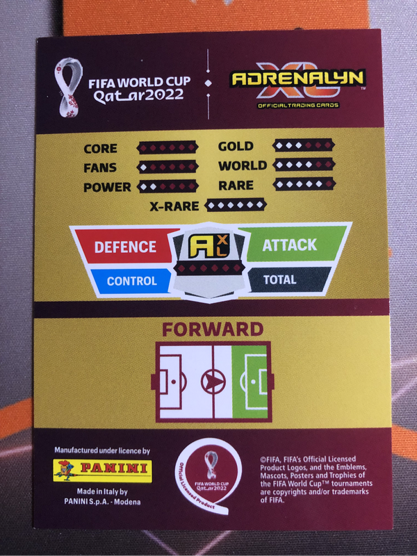 Cristiano Ronaldo HERO 2022 Qatar World Cup Adrenalyne Soccer trading card