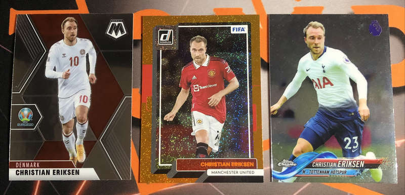Christian Eriksen RARE Bundle of 3 Soccer trading cards