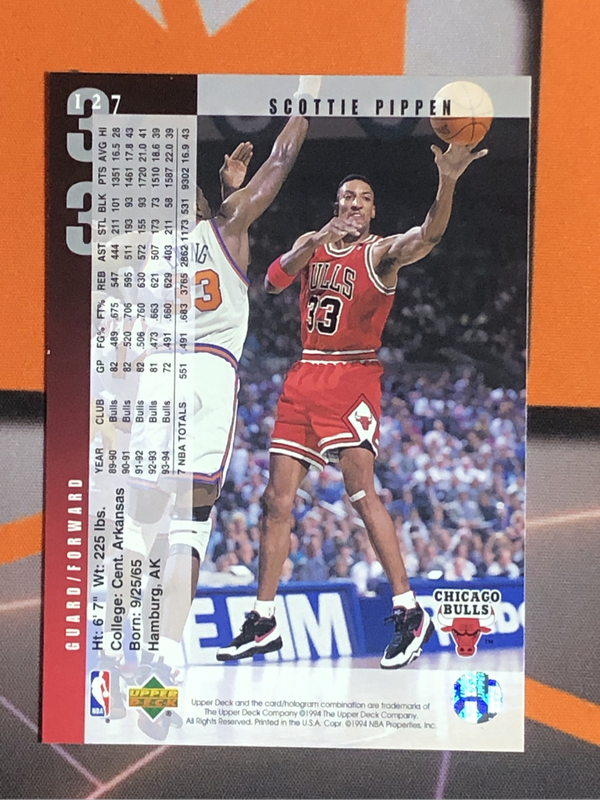 Scottie Pippen Upper Deck 1994 NBA Basketball trading card