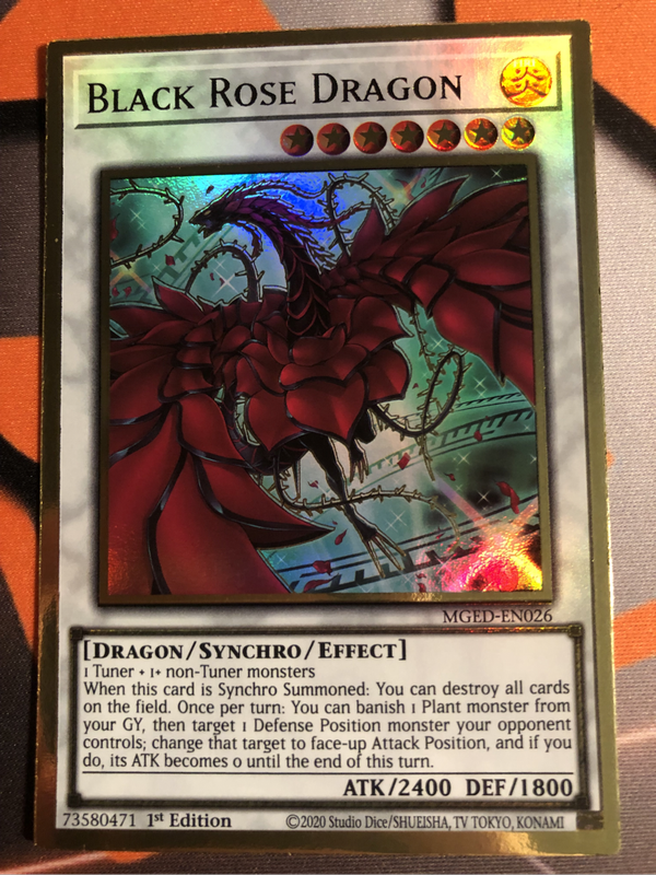 Black Rose Dragon (Alternate Art)  MGED-EN026 Yugioh trading card