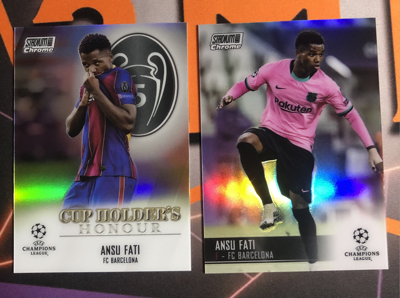 Ansu Fati Refractor BUNDLE of 2 rare DISCOUNTED Soccer trading cards