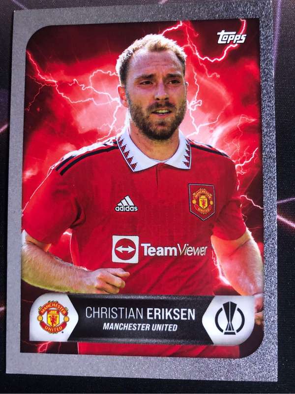 Christian Eriksen Topps 2022 Summer signings Soccer trading card