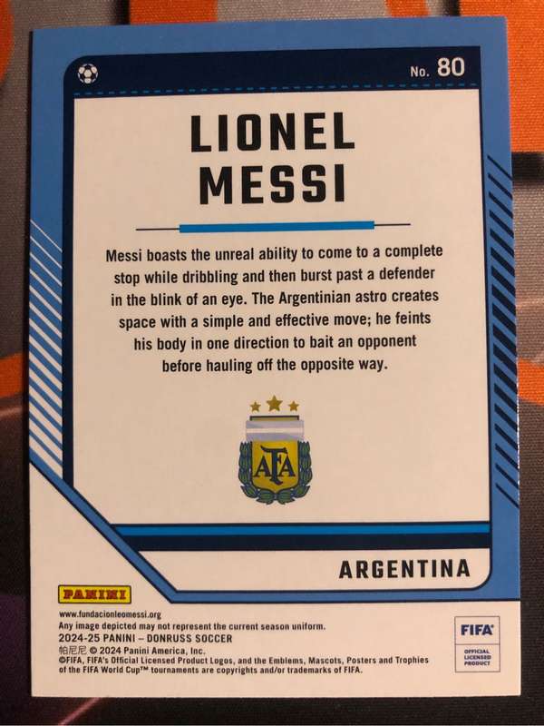 Lionel Messi Rare CUBIC Parralel Donruss NEW Premium 2024-2025 Soccer trading card