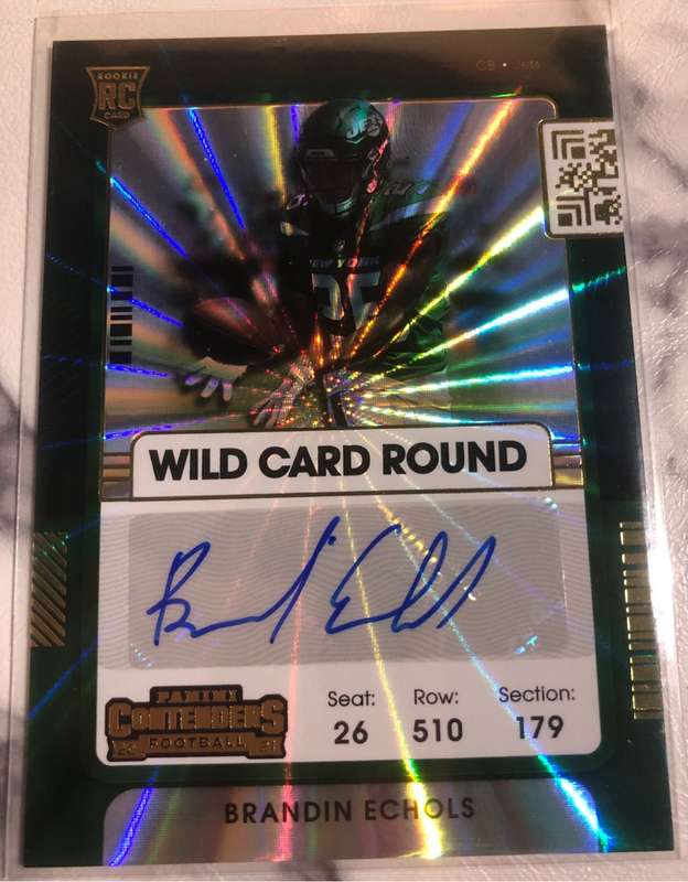 Brandon Echols NFL AUTOGRAPH  Rookie Laser variant trading card