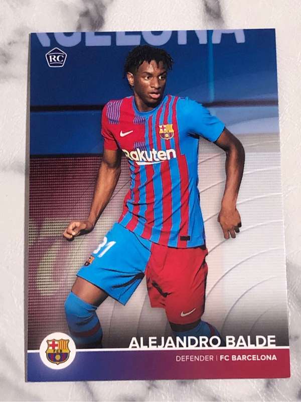 Alejandro Balde ROOKIE Barcelona team set TOPPS soccer trading card
