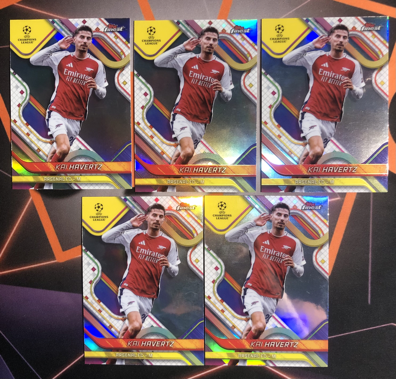 Kai Havertz Arsenal REFRACTOR NEW Topps Finest 2025 soccer trading card