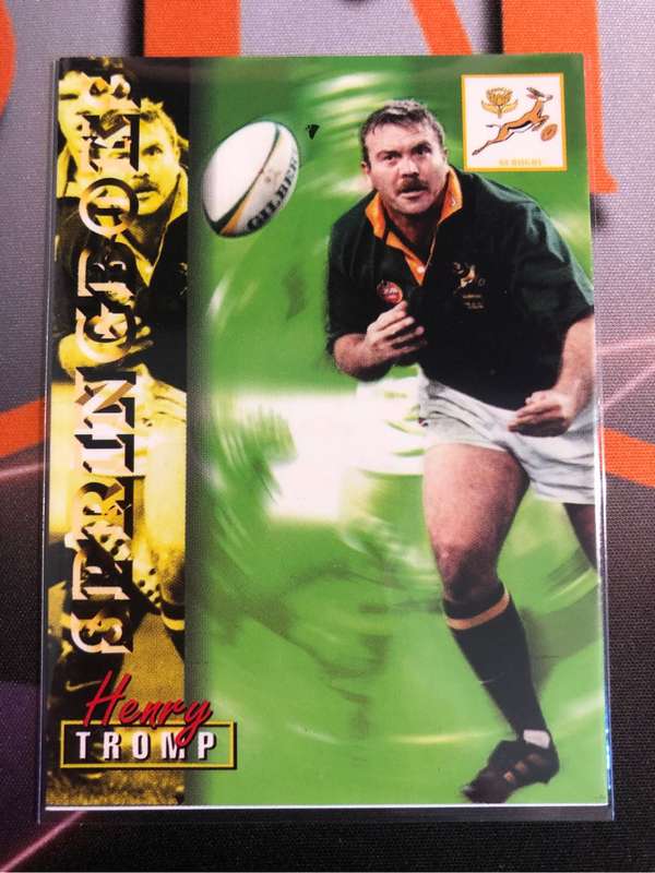 Henry Tromp RARE Springbok 1997 Rugby trading card