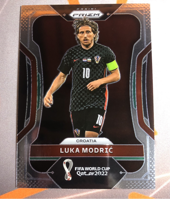 Luka Modric 2022 Prizm World Cup soccer trading card
