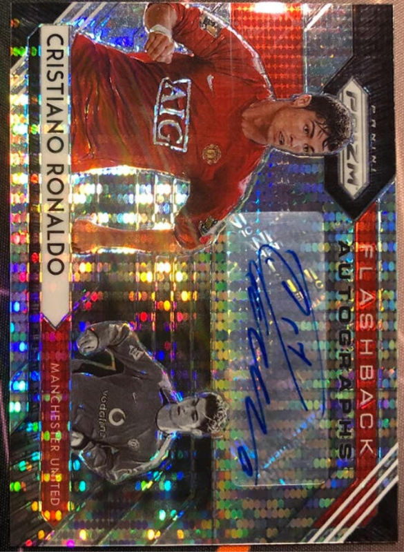 Cristiano Ronaldo AUTOGRAPH Ultra RARE Breakaway Variant CR7 Prizm 2020 Soccer trading card