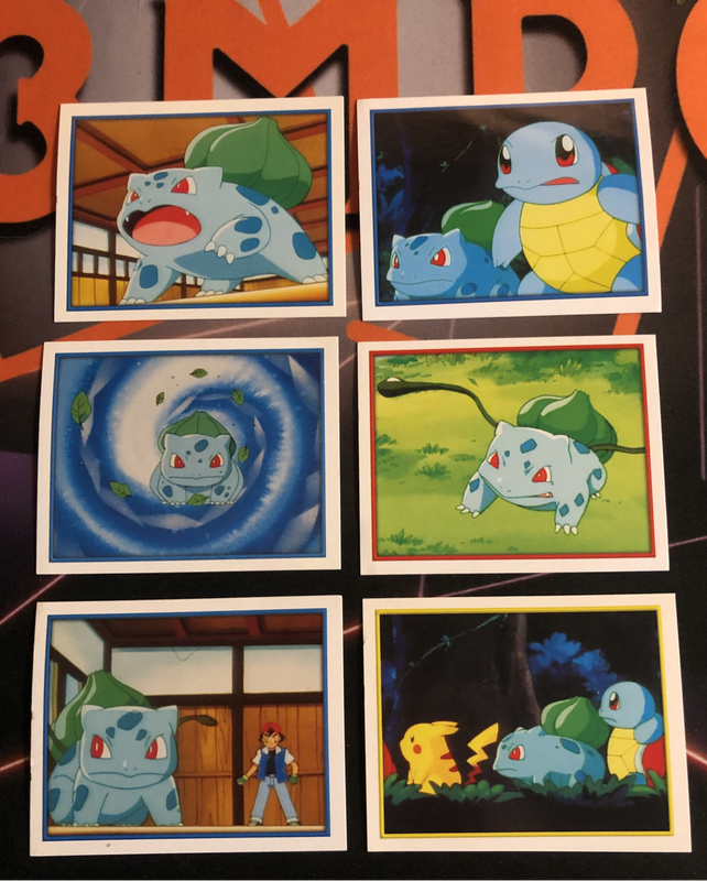 Bulbasaur BUNDLE of 6 RARE Pokemon Topps Merlin sticker  Unstuck Near mint condition