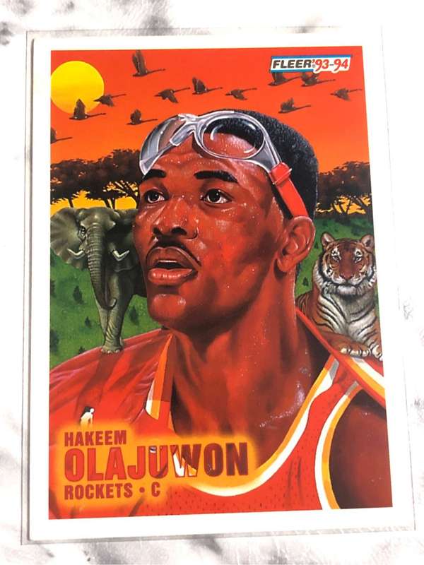 Hakeem Olajuwon FLEER 1993-94 NBA Basketball trading card
