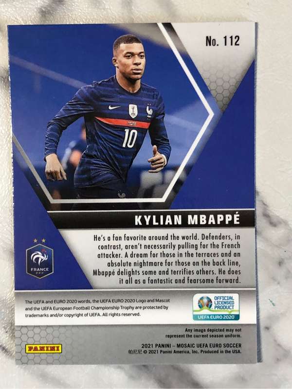 Kylian Mbappe FRANCE RARE 2020 Mosaic Soccer trading card