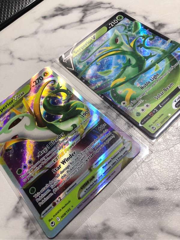 Serperior V & VSTAR Bundle of 2 Pokemon trading cards