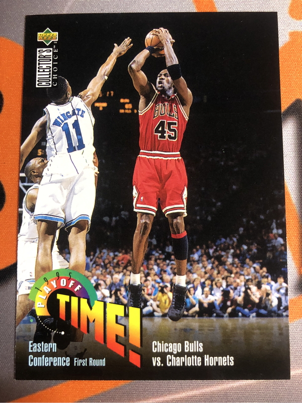 Michael Jordan 1995 Upper deck Playoff time NBA Basketball trading card