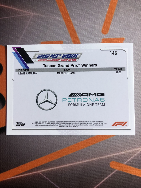 Lewis Hamilton RARE Formula One 2021 F1 Topps Chrome trading card