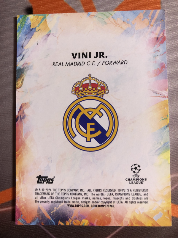 Vini Jnr Topps INCEPTION Soccer trading card