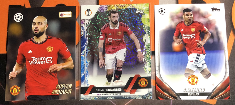 Man United BUNDLE of 3 RARE Soccer trading card