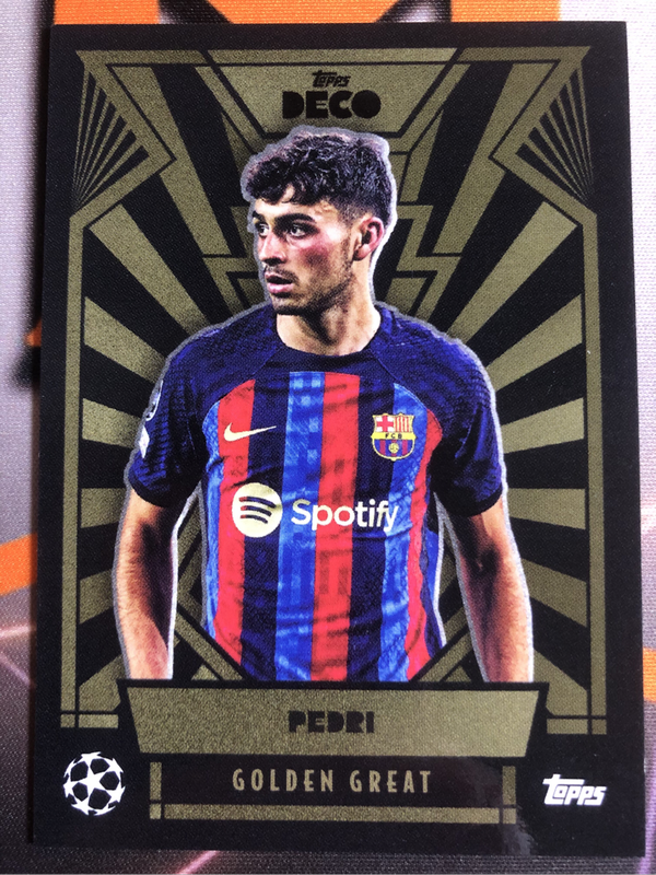 Pedri RARE Topps Deco 2022 soccer trading card