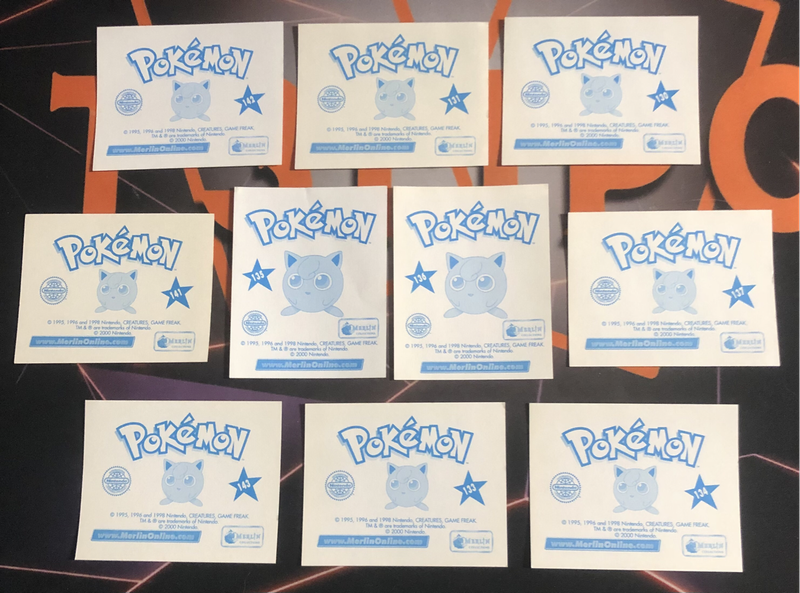 Pokémon OG Starter Pokémon Bundle of RARE 10 Vintage 2000s Topps stickers (Near Mint condition) 
